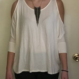 Cream shoulder sweater